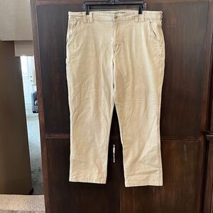 Duluth Trading Co. Fire Hose Flex Tan Khaki Pants 42